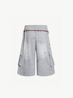 OYL-Lab Graffiti Print Cargo Sweat Shorts