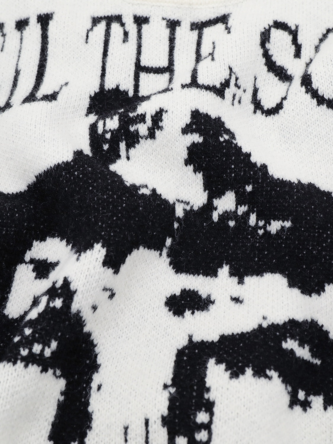 OYL-Lab Cross Figure Jacquard Crewneck Sweater