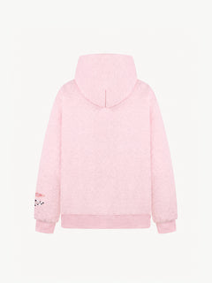 OYL-Lab 3D Hair Clip Decor Zip Up Hoodie