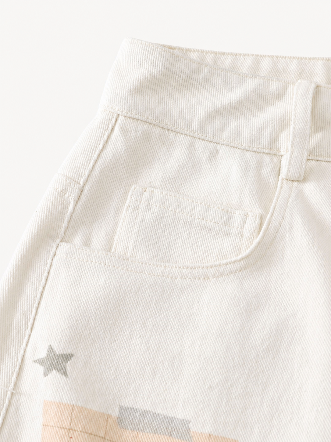 OYL-Lab Cartoon Teddy Bear Print Baggy Jeans