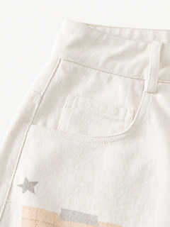 OYL-Lab Cartoon Teddy Bear Print Baggy Jeans