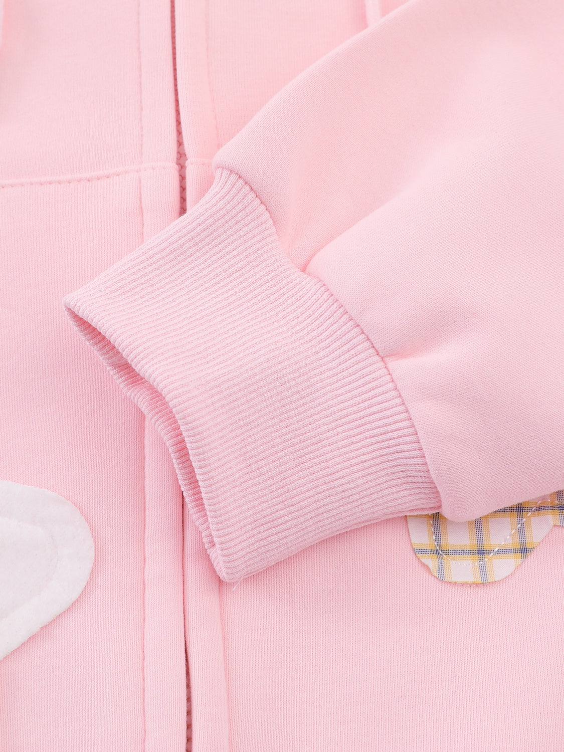 OYL-Lab Star Patch Button Detail Zip Up Hoodie