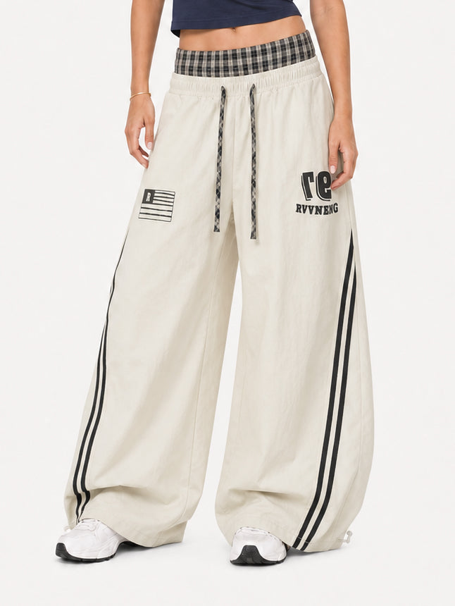 [Copy]OYL-Lab Pink Leopard Print Embroidery Sweatpants