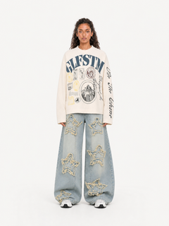 OYL-Lab Vintage New York Stamp Collage Long Sleeve Tee