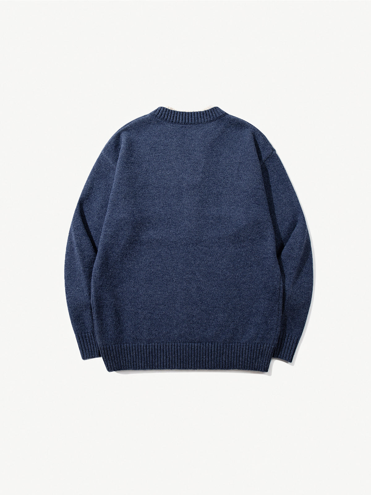 OYL-Lab Mock‑Layer Henley Knit Sweater