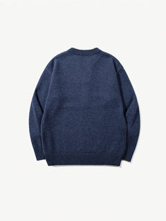 OYL-Lab Mock‑Layer Henley Knit Sweater