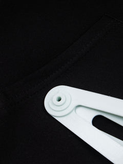 OYL-Lab 3D Hair Clip Decor Zip Up Hoodie