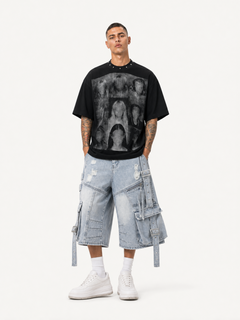 OYL-Lab Portrait Collage Waffle Knit Tee