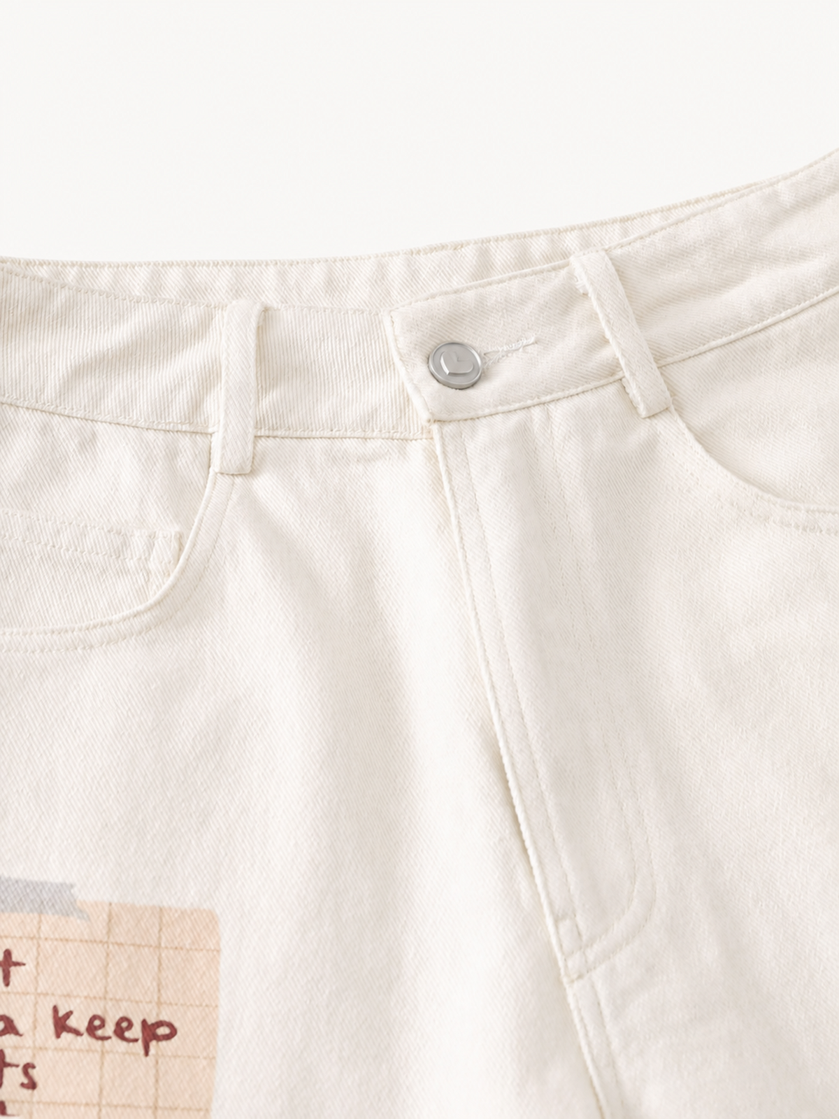 OYL-Lab Cartoon Teddy Bear Print Baggy Jeans