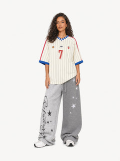 OYL-Lab Two-Tone Split Baggy Sweat Pants
