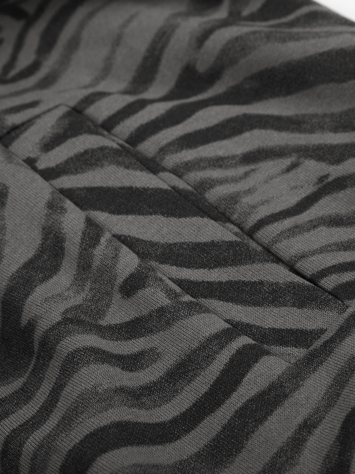 OYL-Lab Zebra Print Studded Zip Up Hoodie