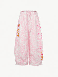 [Copy]OYL-Lab Faux Denim Vintage Patchwork Print Pants