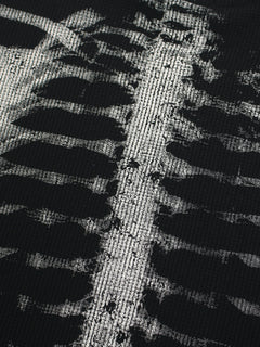OYL-Lab Waffle Knit Skeleton Graphic Tee