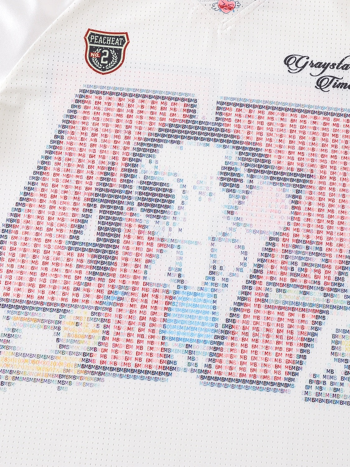 OYL-Lab Vintage Cartoon Mesh Soccer Jersey Tee