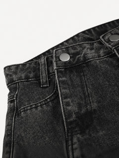 [Copy][Copy]OYL-Lab Star Patch Washed Denim Jorts