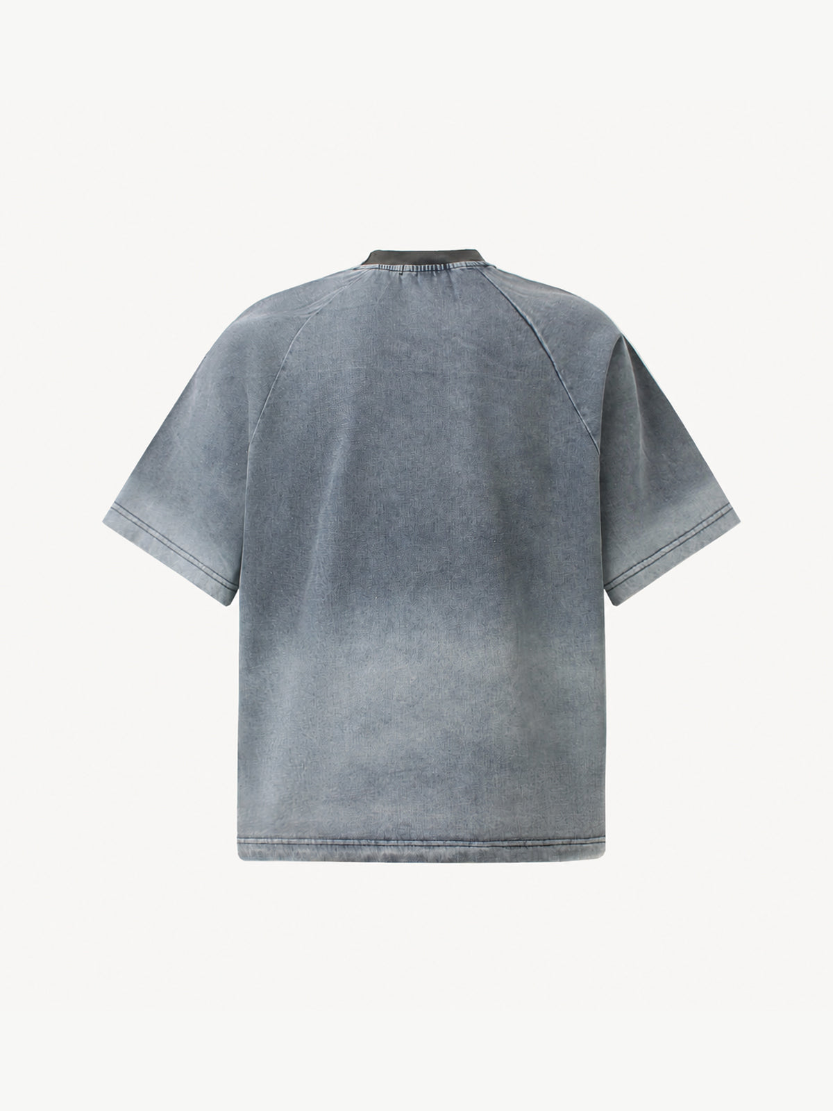 OYL-Lab Frayed Patch Embroidery Acid Wash Tee
