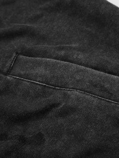 OYL-Lab Washed Black & Leopard Star Stud Zip Up Hoodie