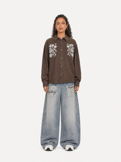 OYL-Lab Floral Embroidery Long Sleeved Shirt