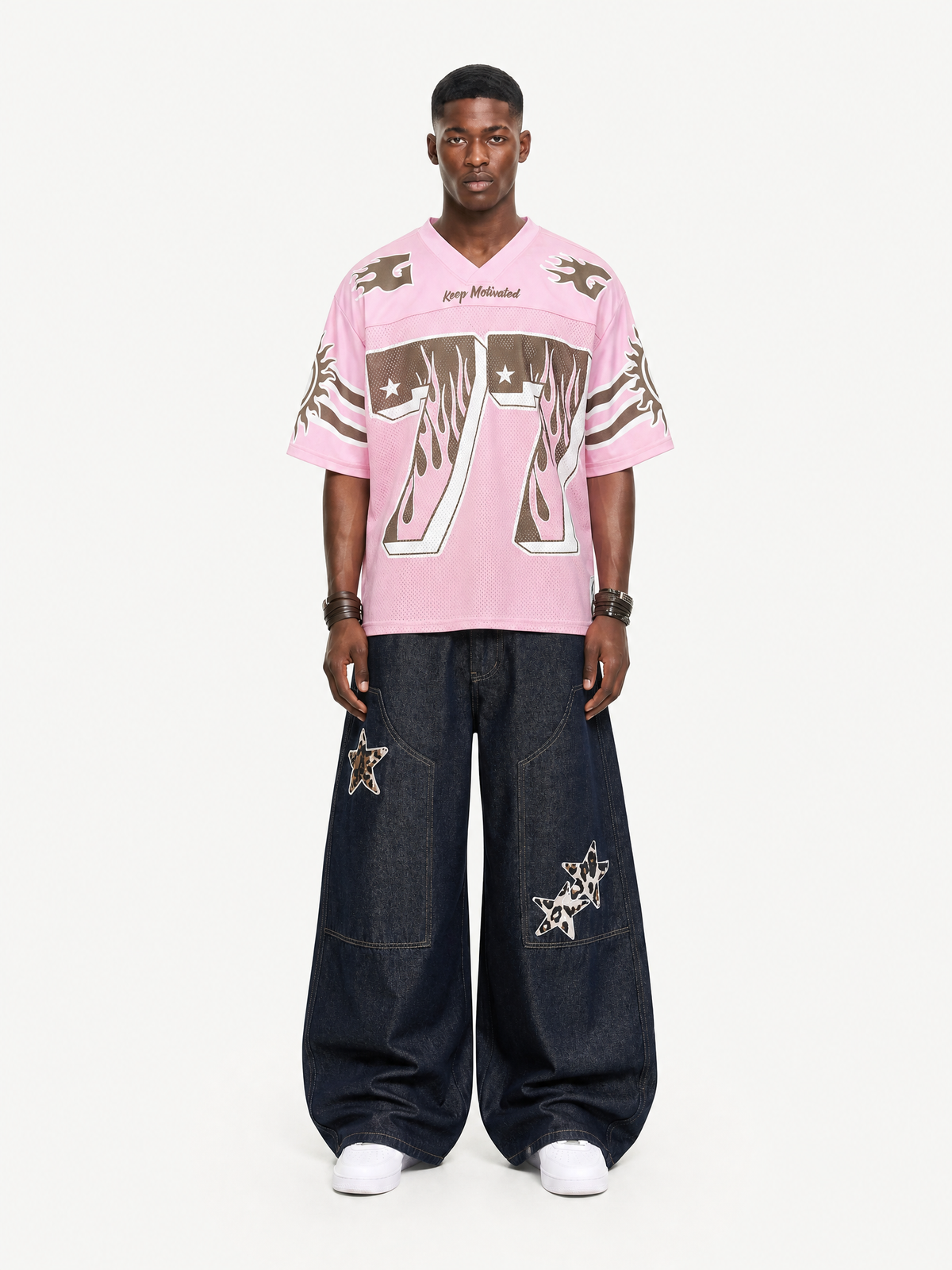 OYL-Lab Mesh Flame 77 Graphic Jersey Tee