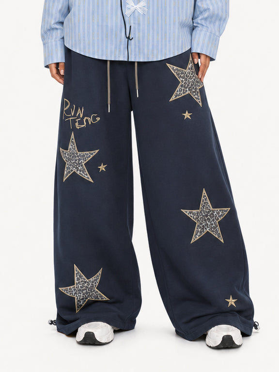 [Copy]OYL-Lab Distressed Cross Print Baggy Pants
