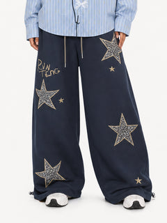 [Copy]OYL-Lab Distressed Cross Print Baggy Pants