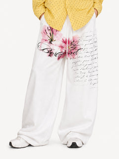 [Copy][Copy][Copy]OYL-Lab Distressed Cross Print Baggy Pants