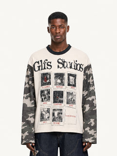 OYL-Lab Waffle Camo Vintage Long Sleeve Tee