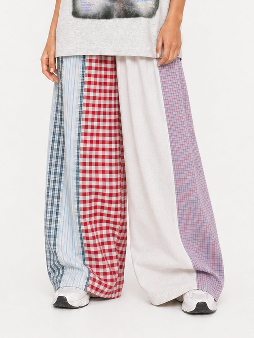 [Copy][Copy][Copy][Copy]OYL-Lab Distressed Cross Print Baggy Pants