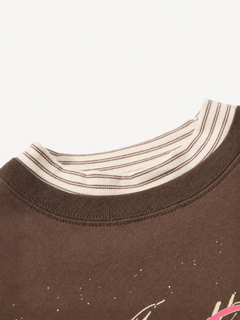OYL-Lab Vintage Fake Two Piece Long Sleeve Tee
