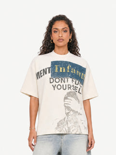 OYL-Lab Waffle Knit Distressed Graphic Tee