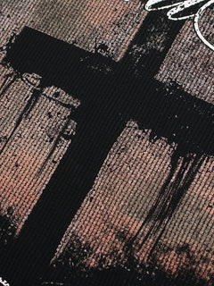 OYL-Lab Waffle Knit Cross Vintage Tee
