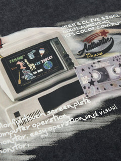 OYL-Lab Wash  Retro Computer Tape Print Tee