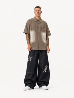 OYL-Lab Gradient Bleach Washed Short Sleeve Shirt