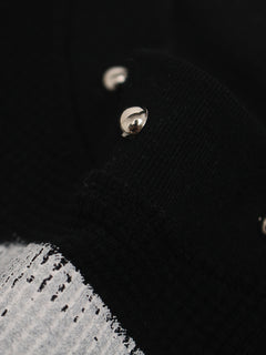 OYL-Lab Stud Collar Cross Figure  Waffle Tee