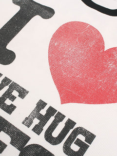 OYL-Lab Vintage Heart Slogan Waffle Tee
