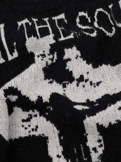 OYL-Lab Cross Figure Jacquard Crewneck Sweater