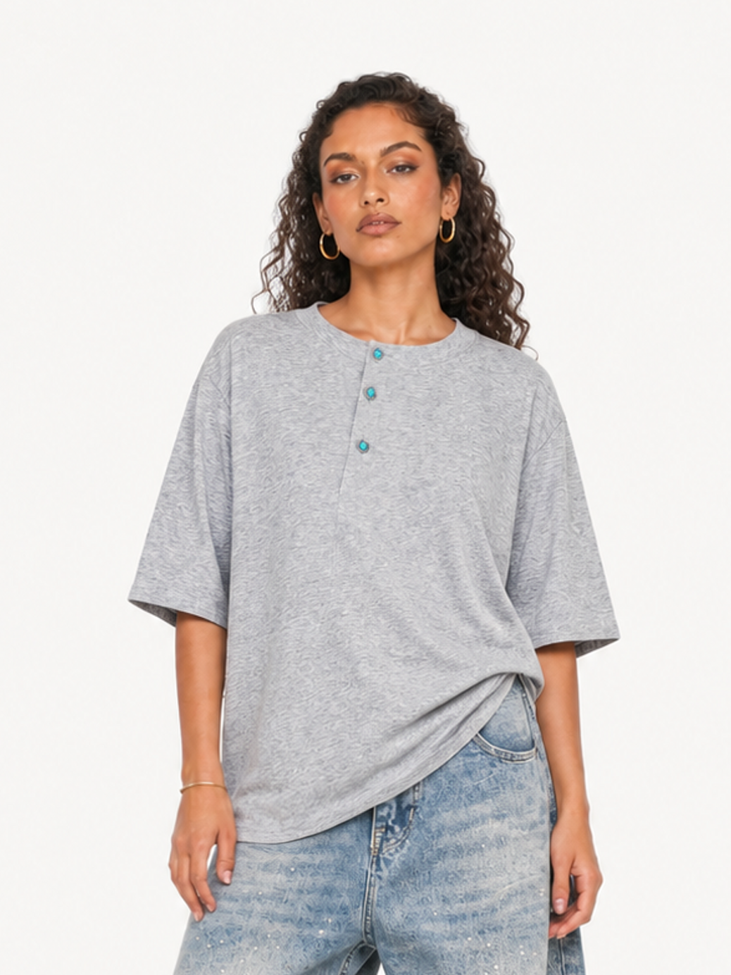 OYL-Lab Asymmetric Henley Tee