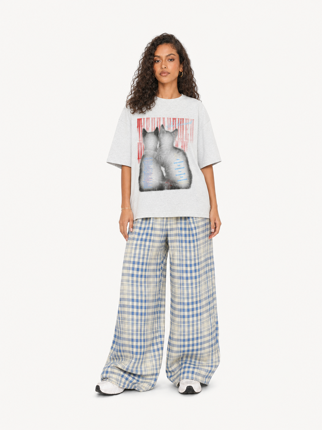 OYL-Lab Pleated Plaid Casual Trousers