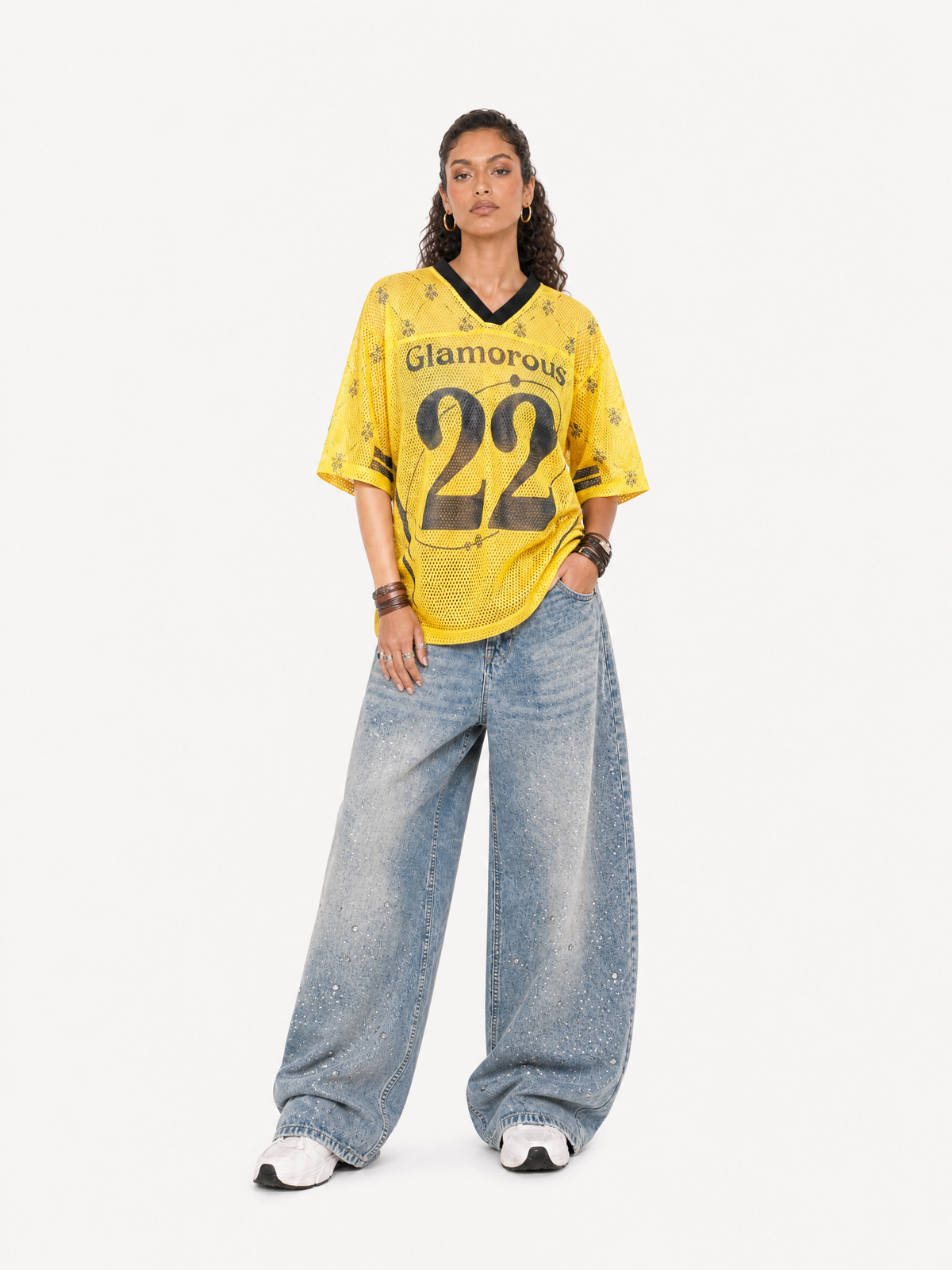 [Copy][Copy][Copy][Copy][Copy]OYL-Lab Vertical Stripe Baggy Jort Denim Shorts