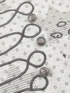 OYL-Lab Star Print  Embroidery Zip Up Hoodie