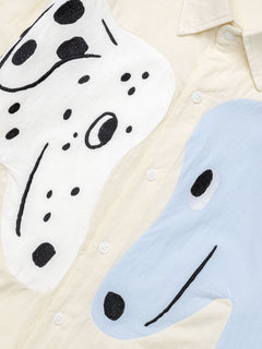 OYL-Lab Dog Embroidery Long Sleeve Shirt
