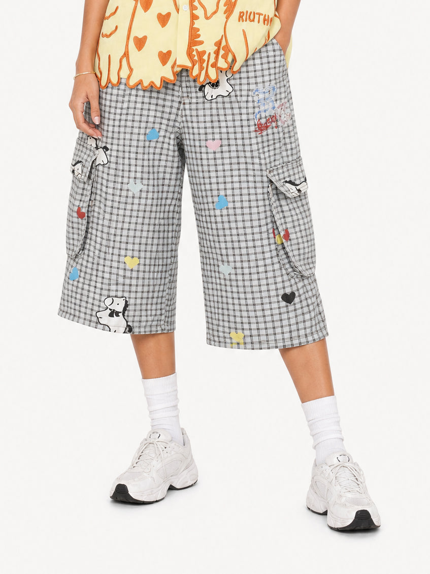 [Copy][Copy][Copy][Copy]OYL-Lab Star Patch Washed Denim Jorts