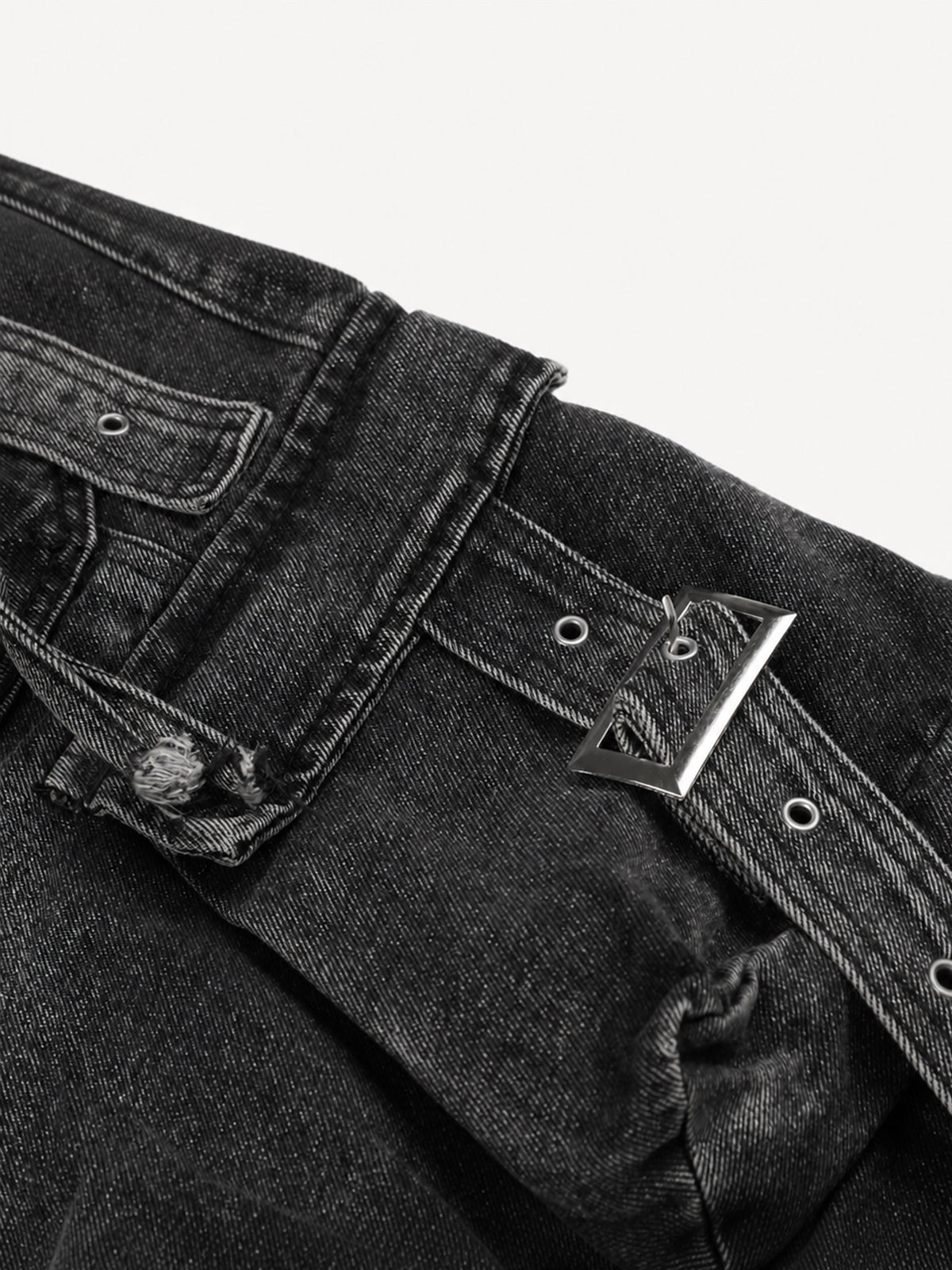 [Copy][Copy]OYL-Lab Star Patch Washed Denim Jorts