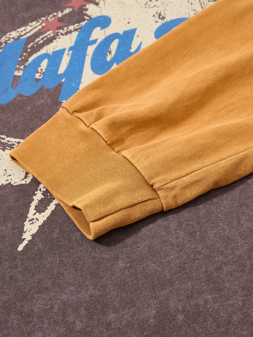 OYL-Lab Vintage Star Print Acid Wash Sweatshirt