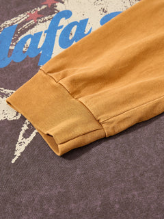 OYL-Lab Vintage Star Print Acid Wash Sweatshirt